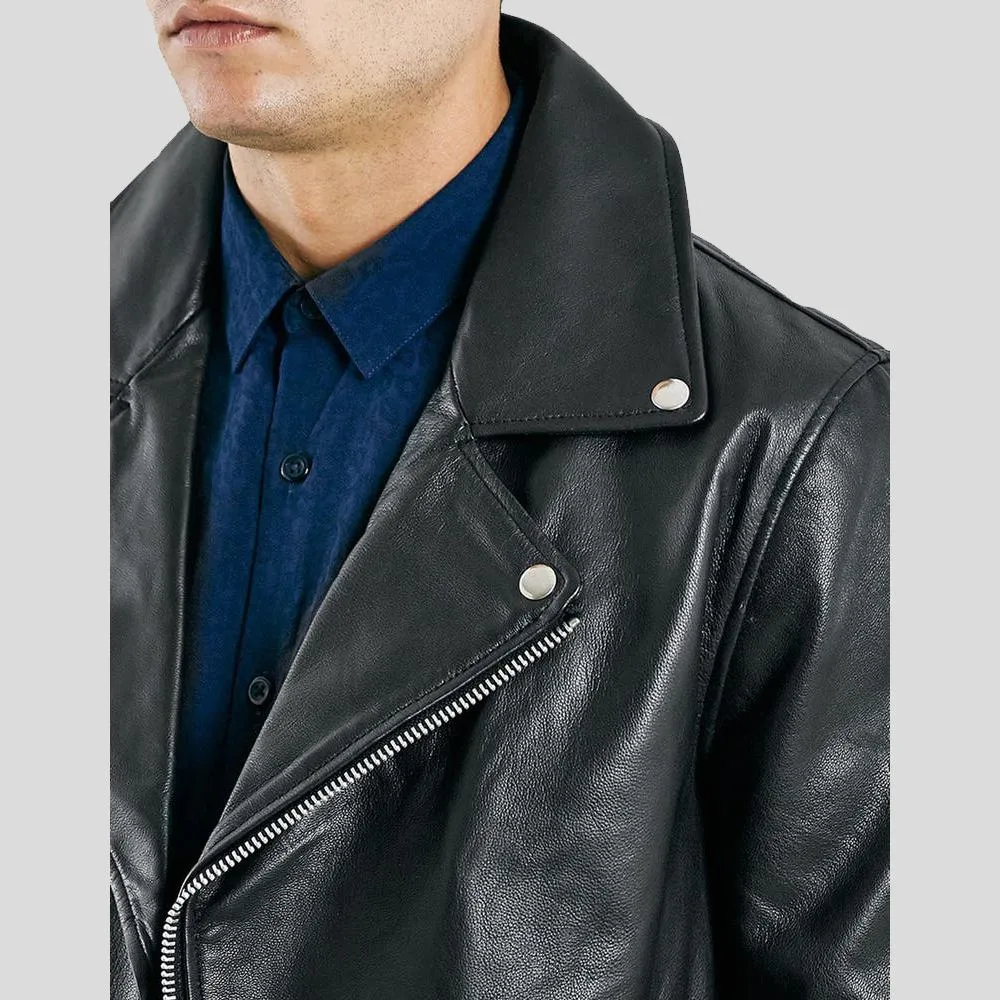 Barden Black Motorcycle Leather Jacket