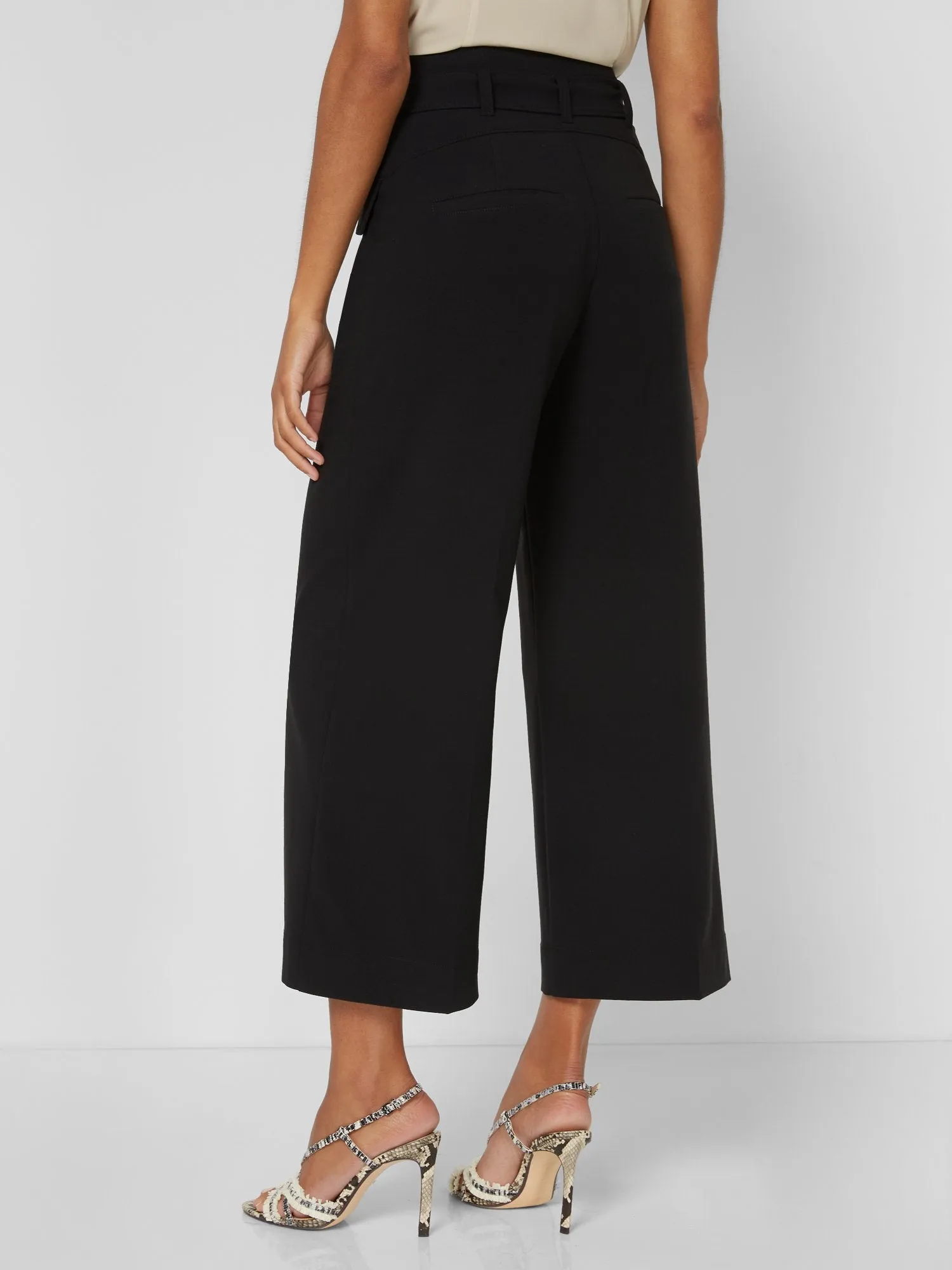 Belted Wide-Leg Capri Pant - 7th Avenue