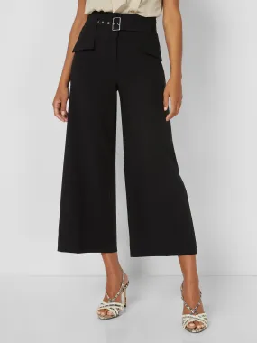 Belted Wide-Leg Capri Pant - 7th Avenue