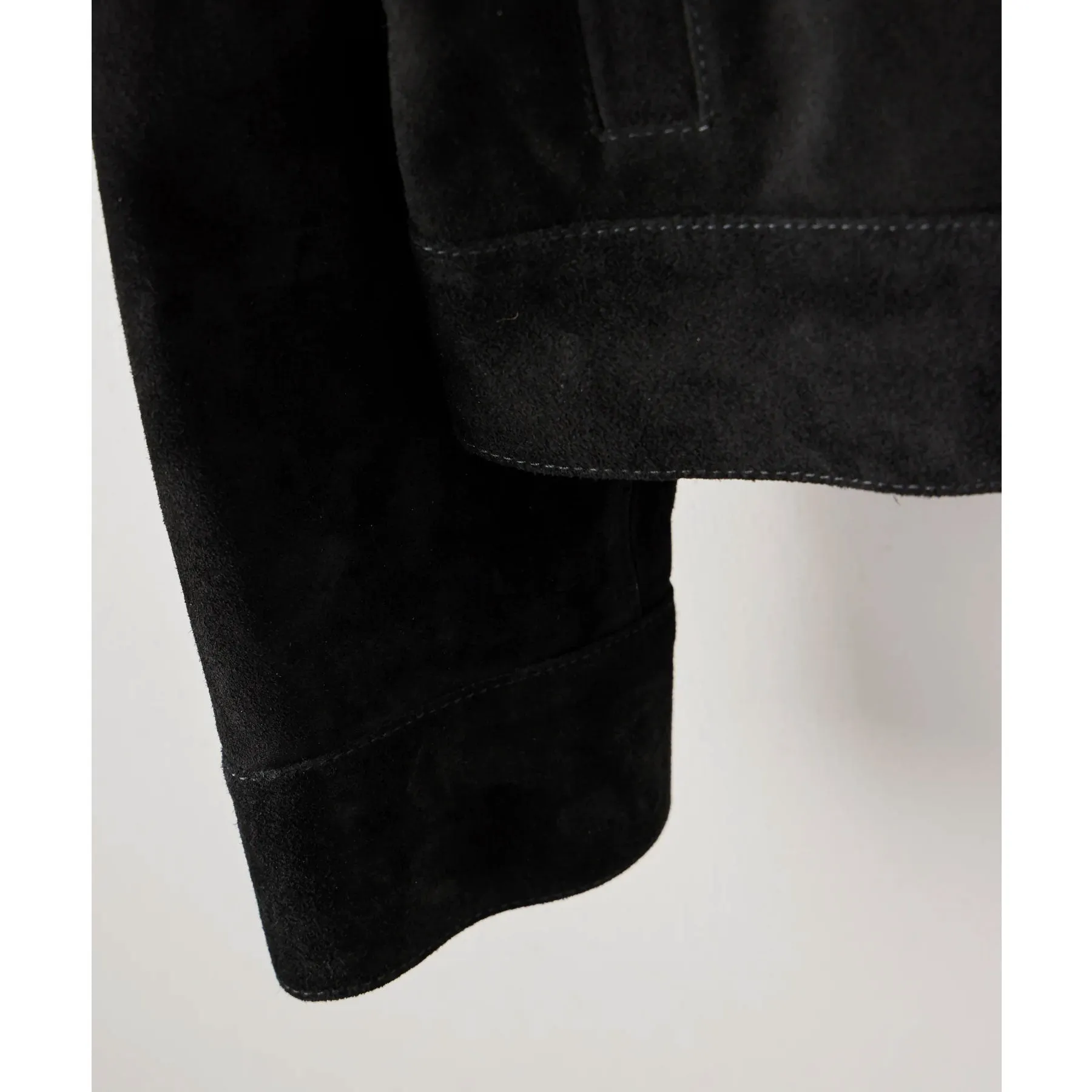 Black Men’s Suede Leather Jacket  Shirt Jeans Style