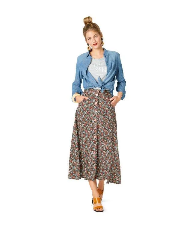 Burda 6252 Skirts Sewing Pattern