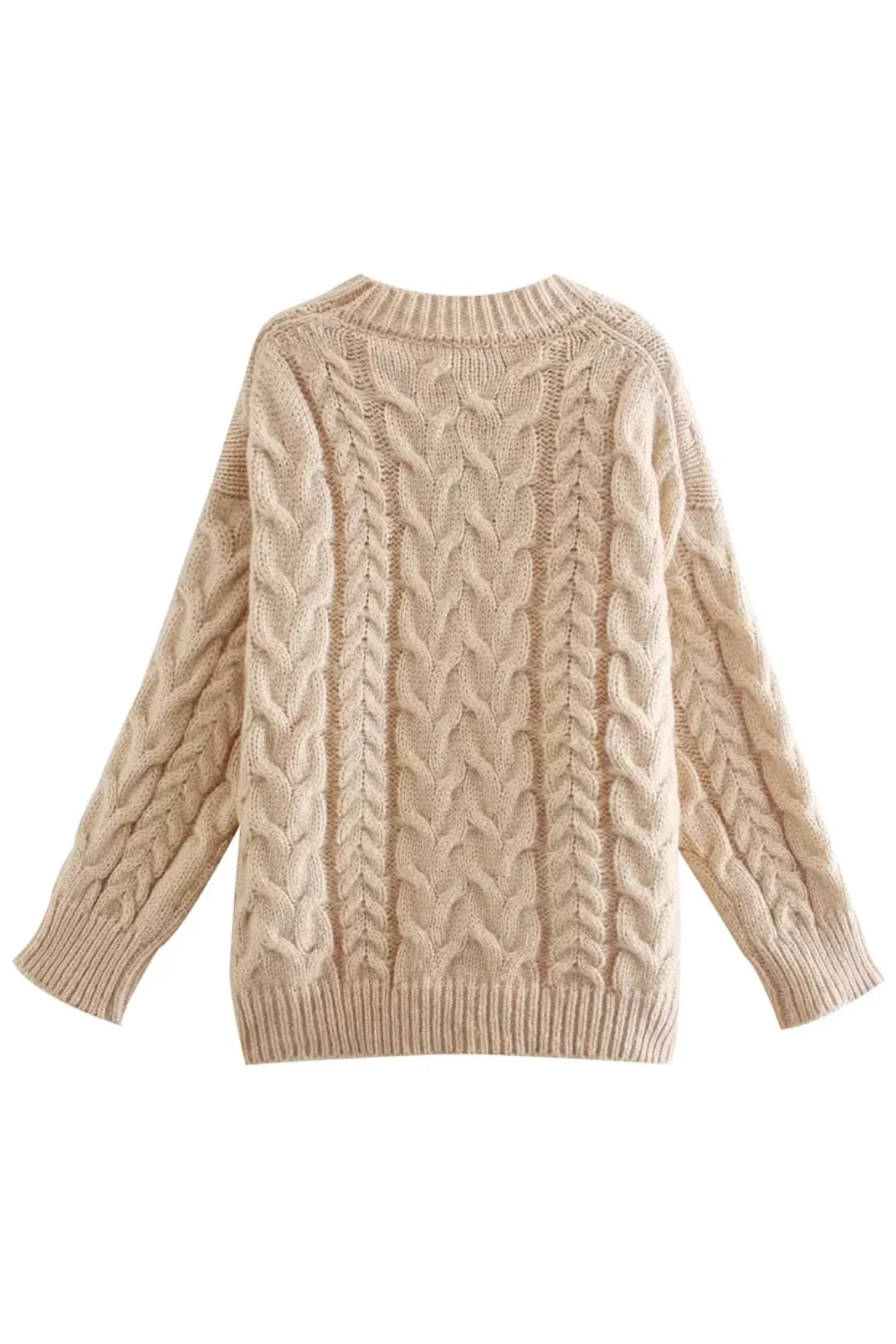 'Cathy' Cable Knit Pullover Sweater (2 Colors)