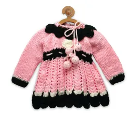 ChutPut Hand knitted Nora Wool Dress For Baby Girls - Pink