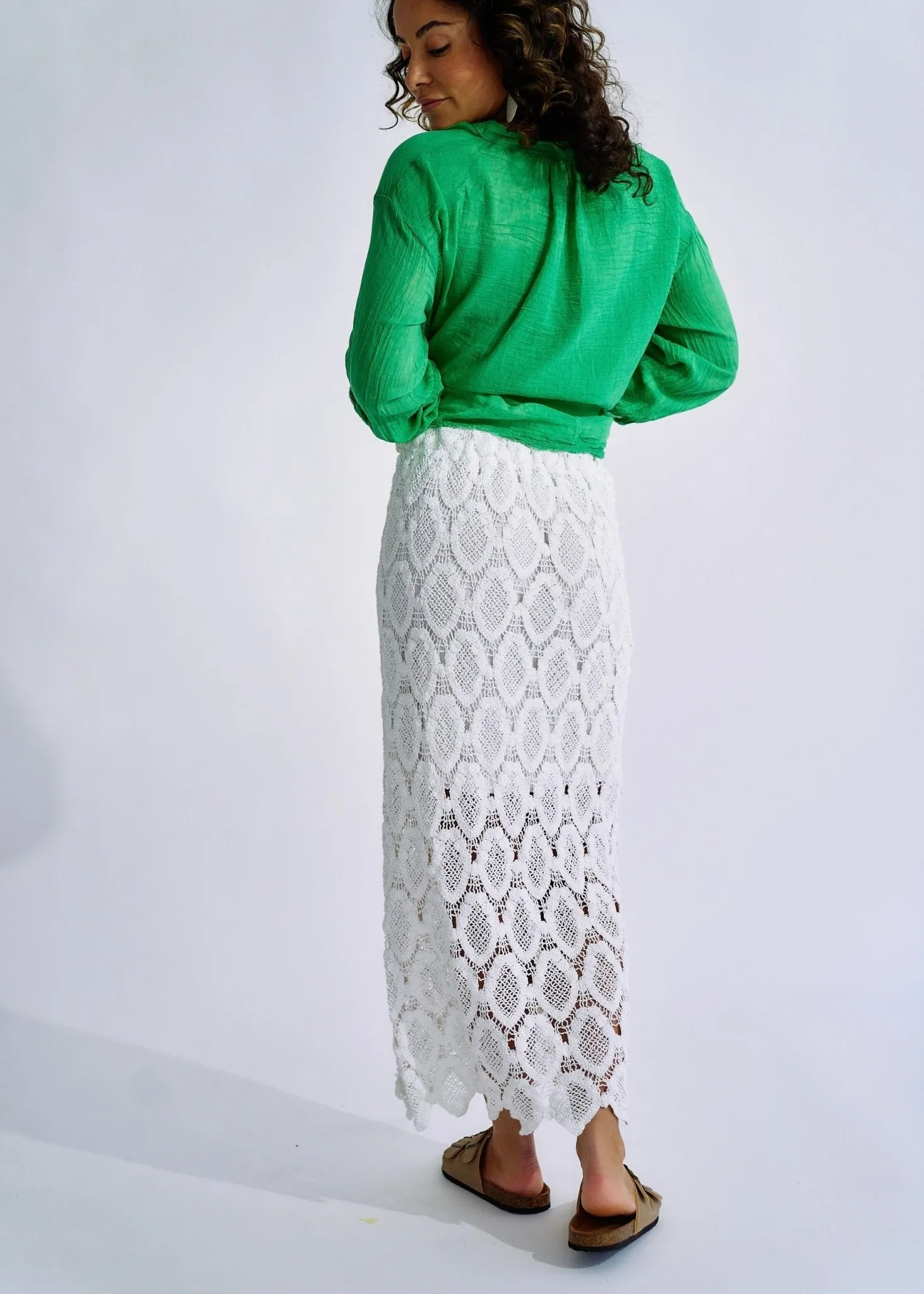 Crocheted Summer Skirt in White