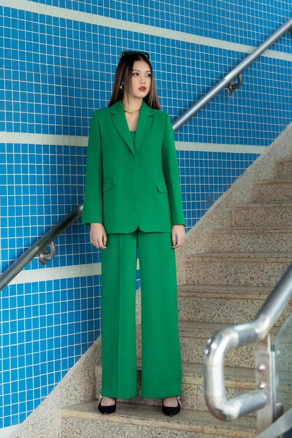 Darryl Structured Long Sleeved Polyester Set