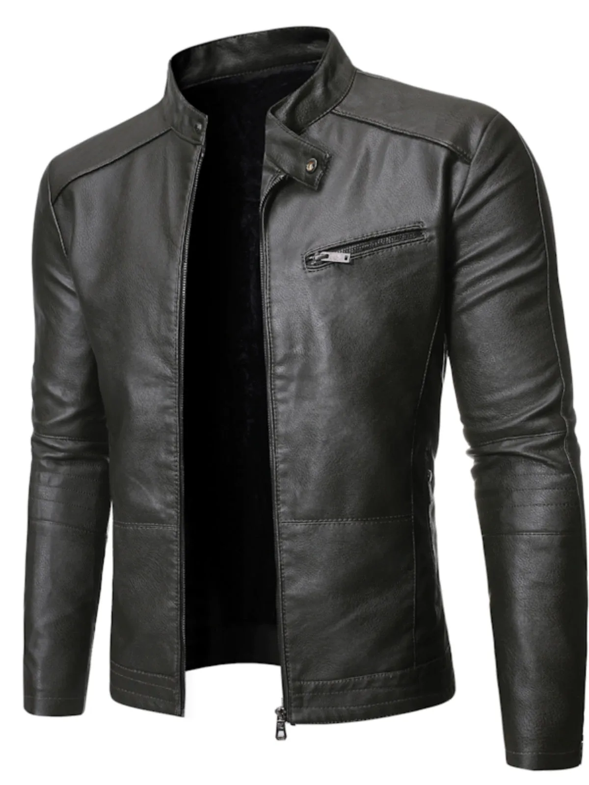 Fashion Stand Collar Men's Youth Casual Jacket Motorcycle Clothing