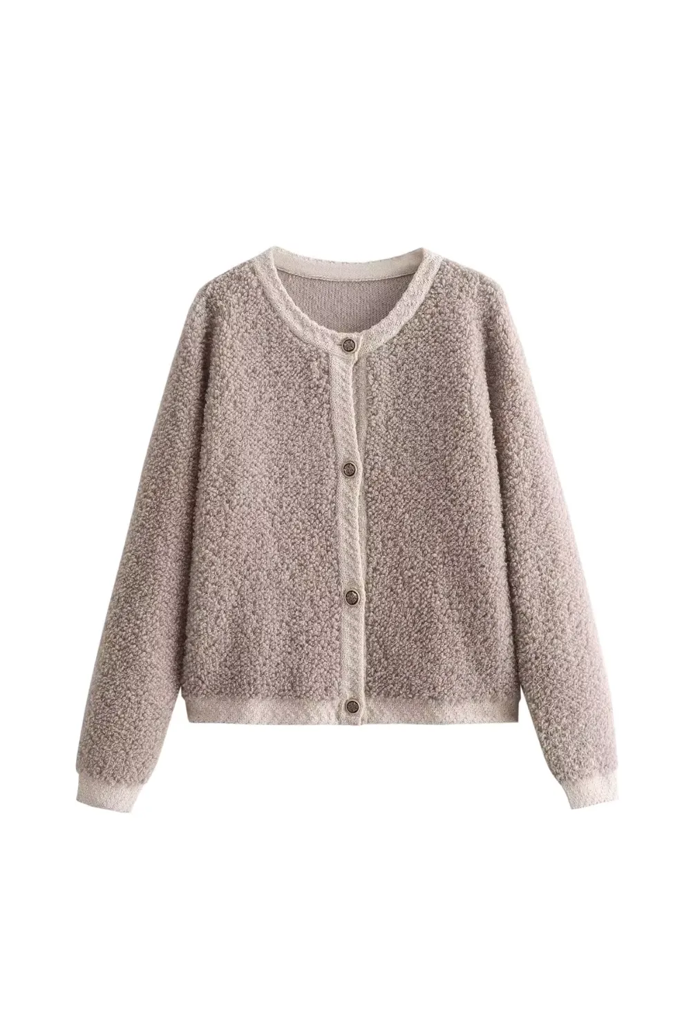 'Fionna' Fleece Knitted Cardigan *3 Colors