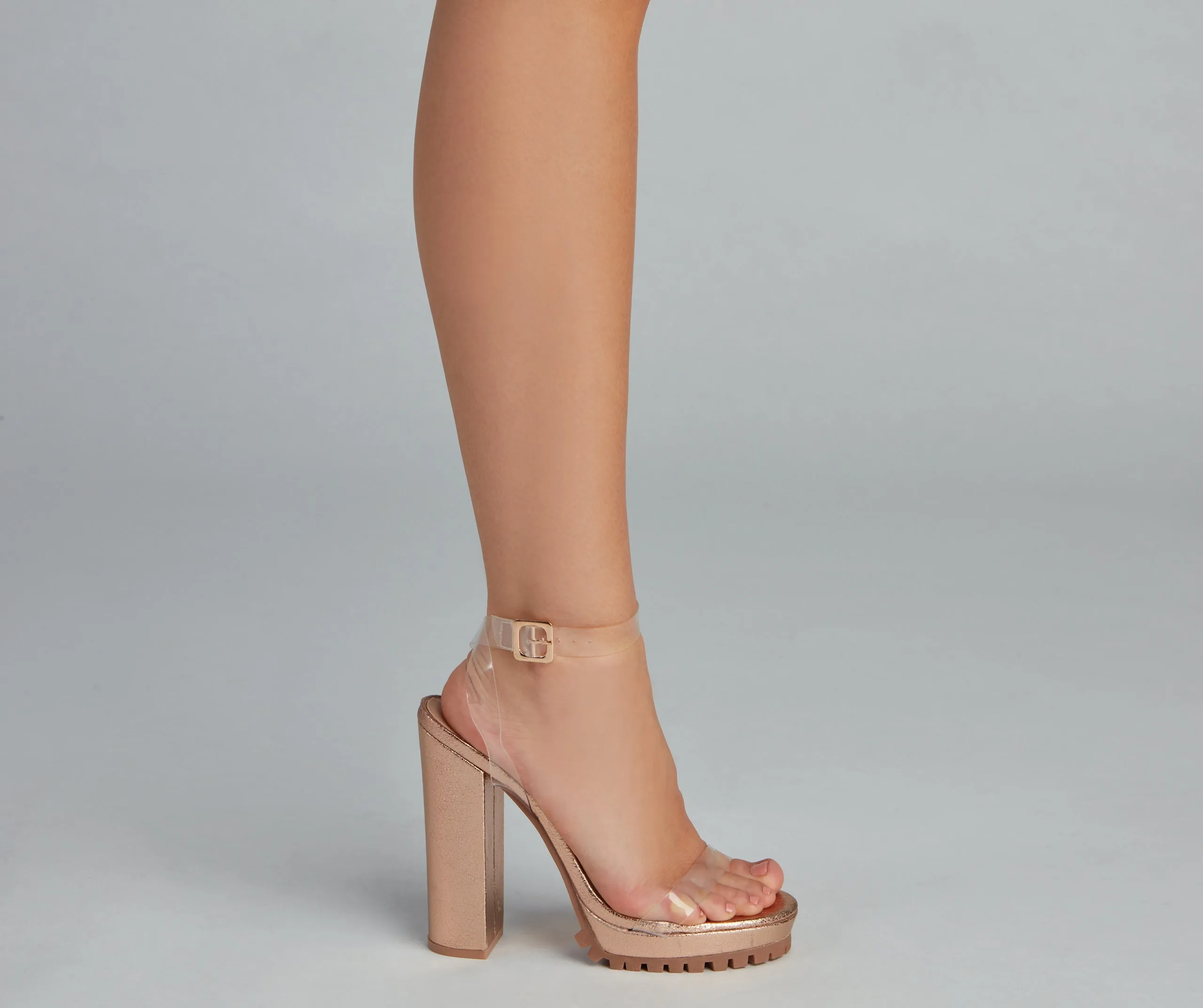 Glam Girl Gone Edgy Lug Sole Block Heels