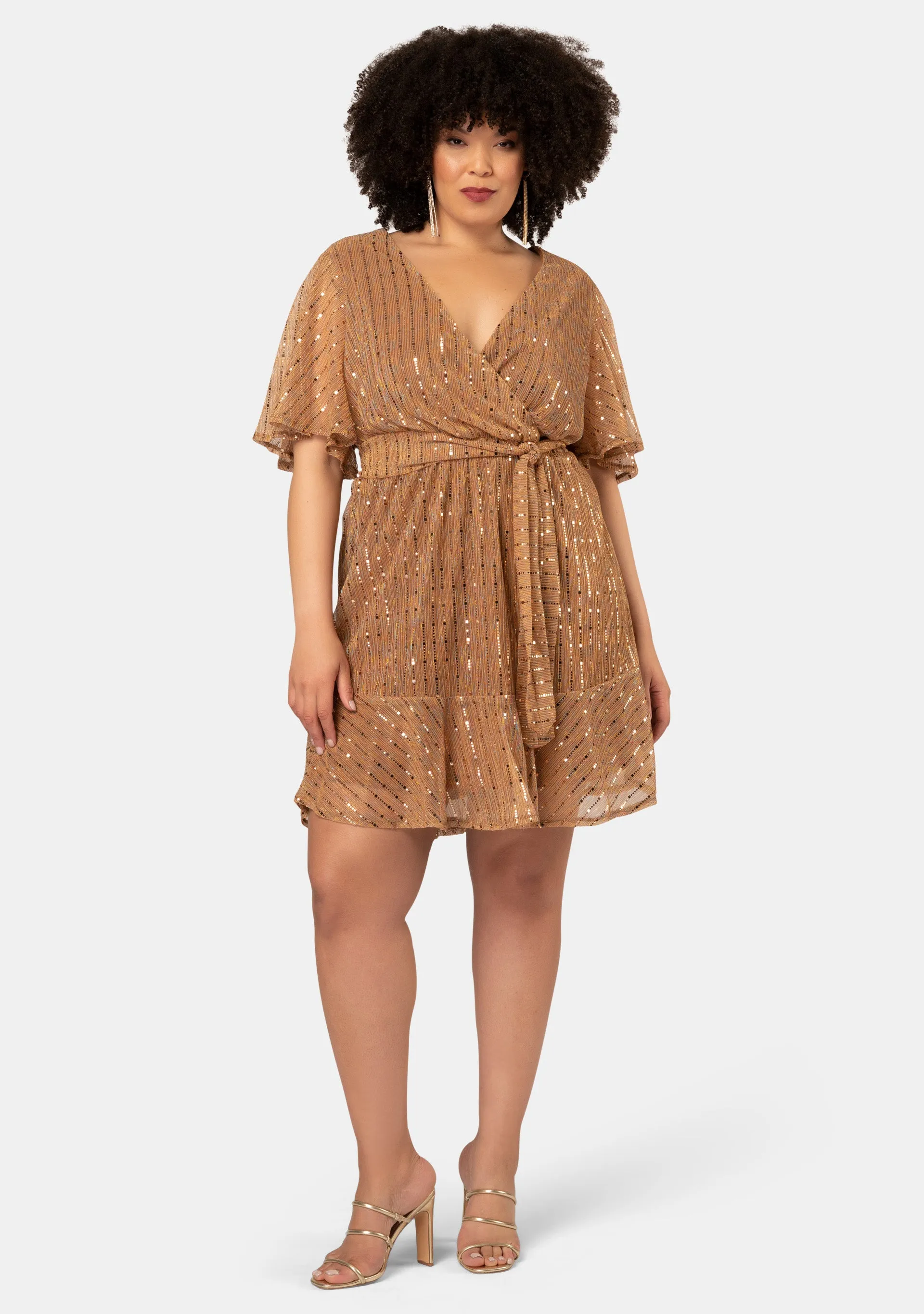 Glow Frill Hem Mini Dress