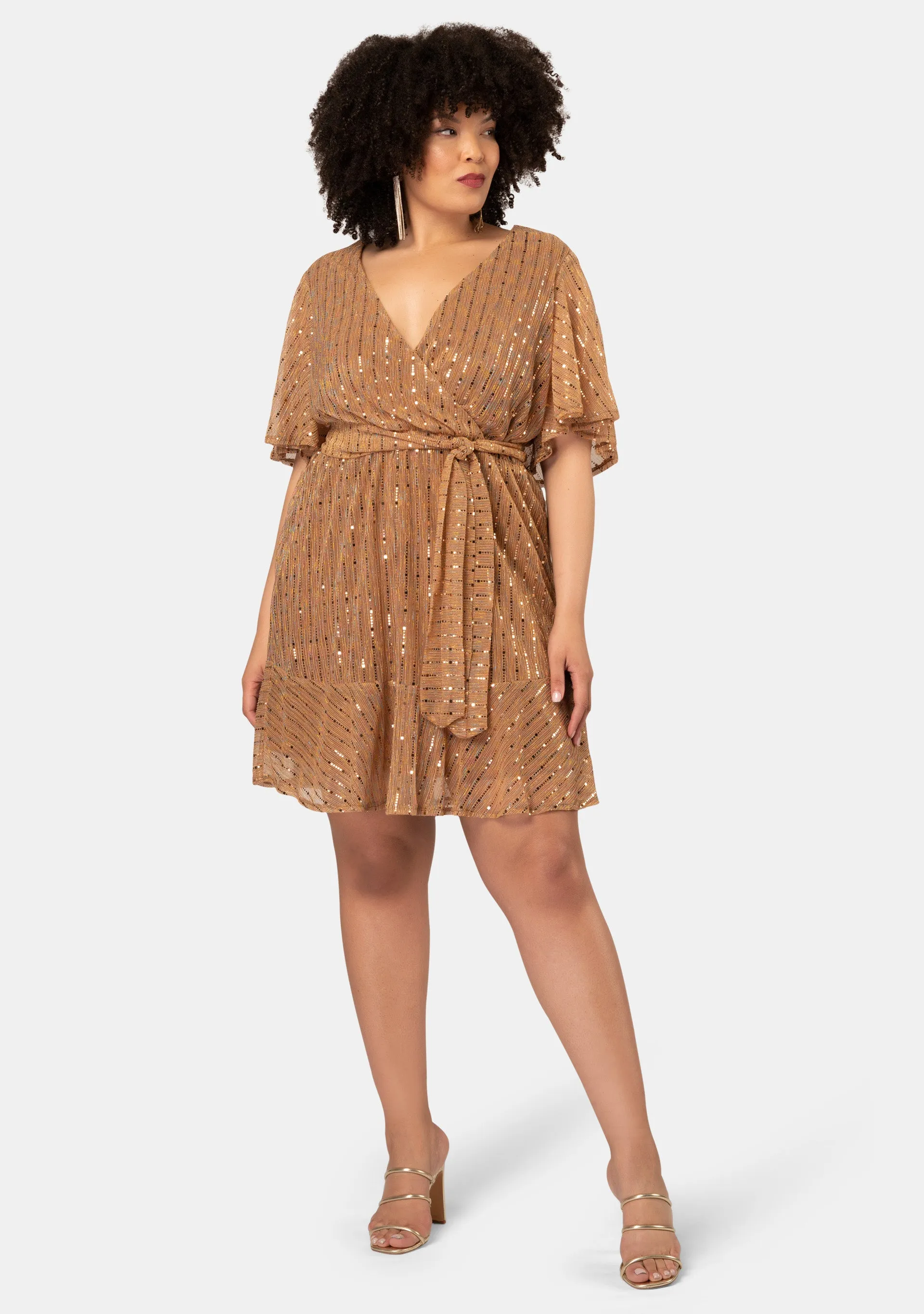 Glow Frill Hem Mini Dress