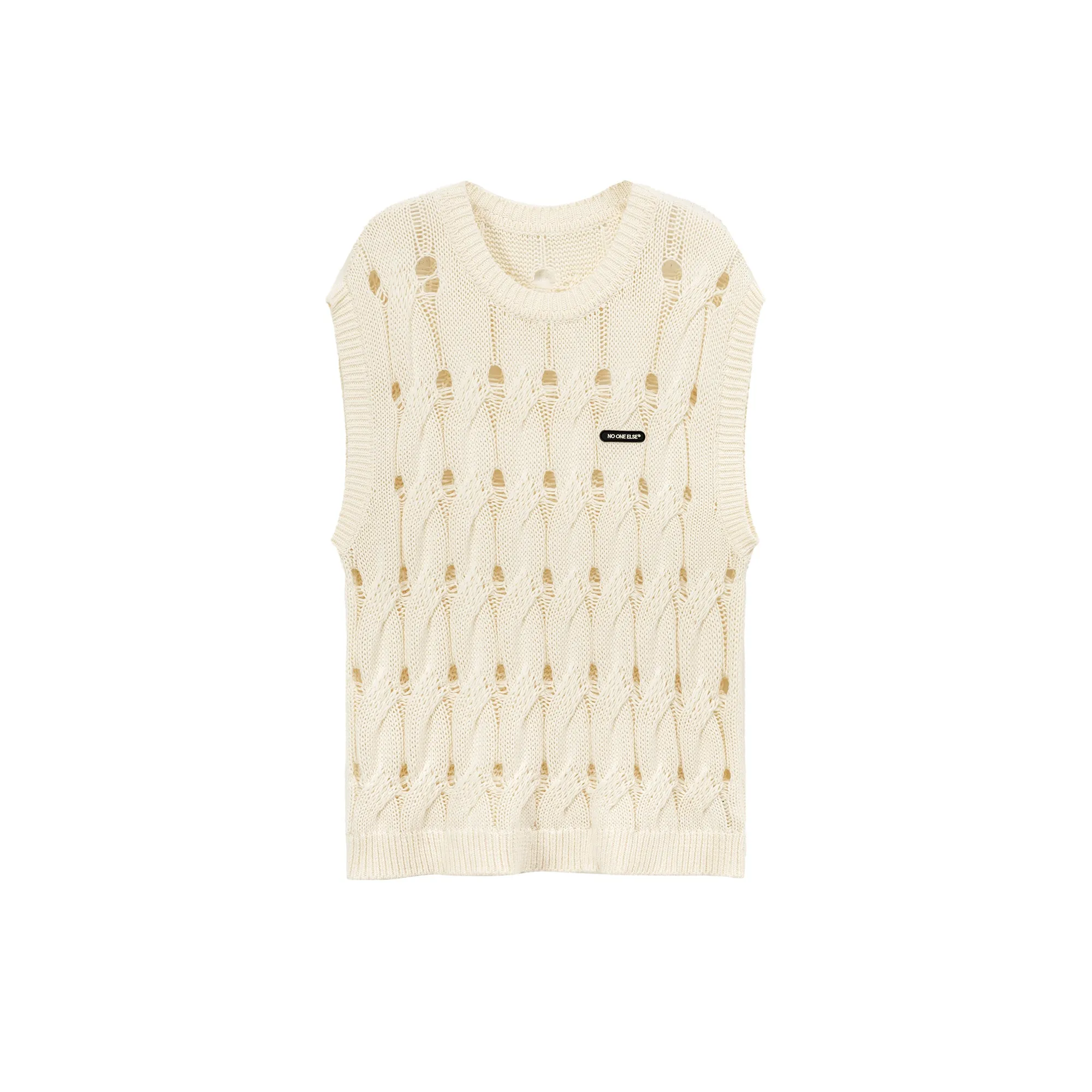 Hollow Sleeveless Knitted Sweater