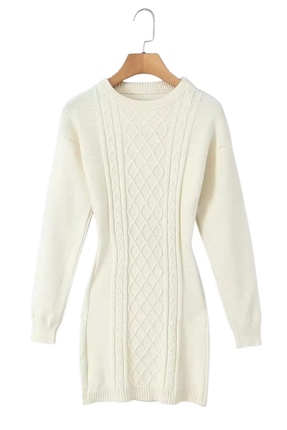 'Josephine' Long Sleeves Cut-Out Knitted Dress (3 Colors)