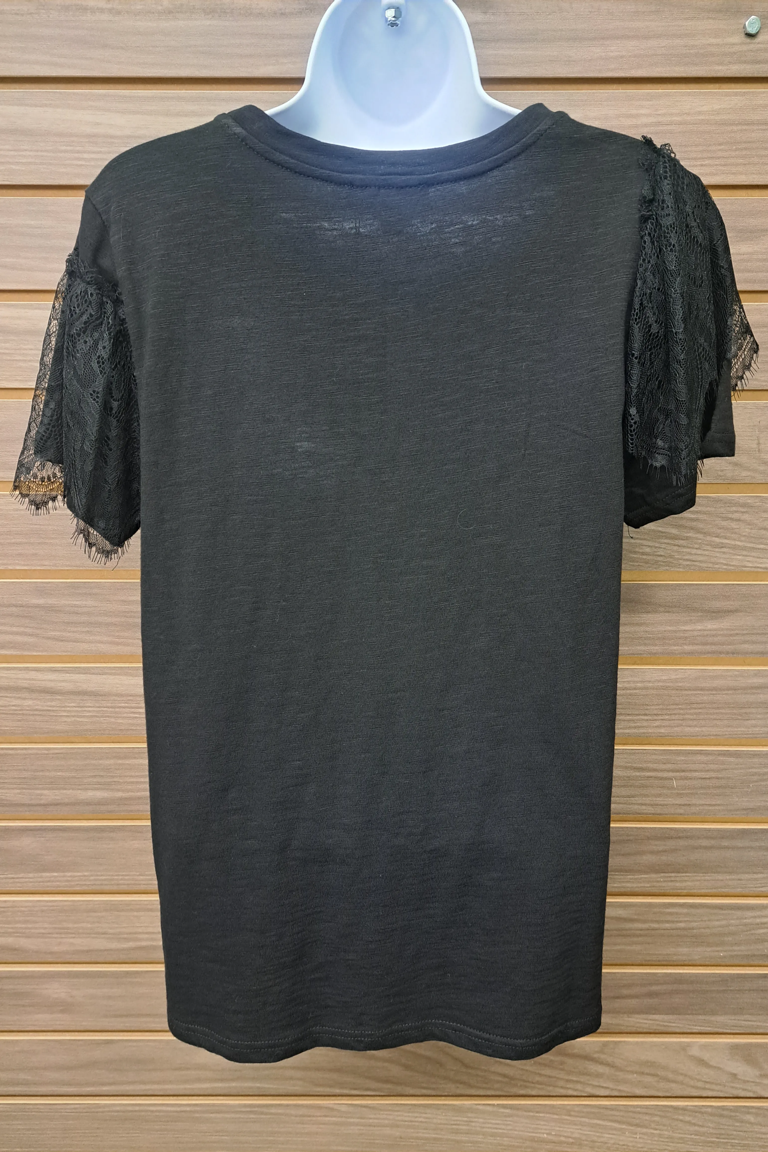 Lacy black tee