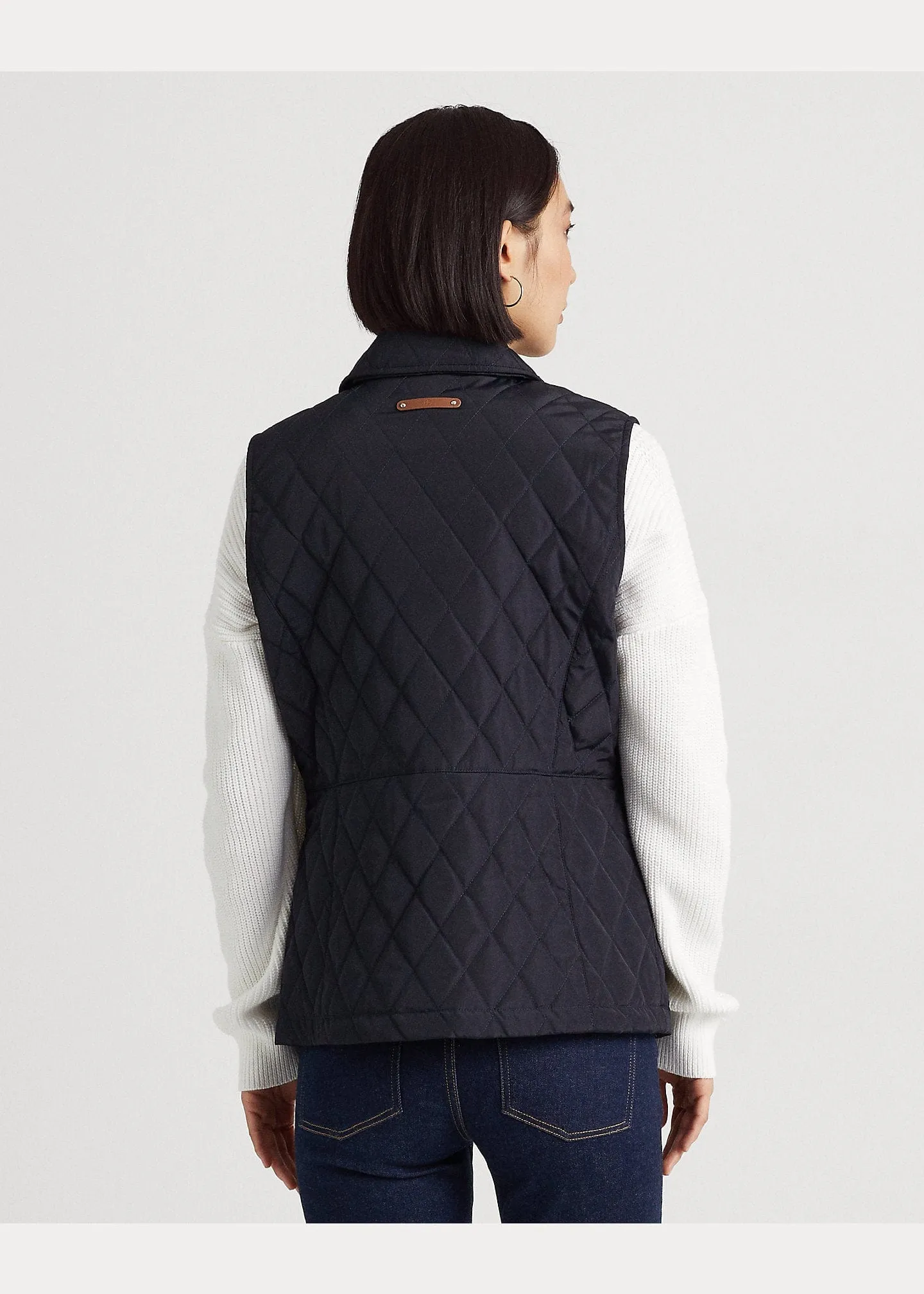 Lauren Ralph Lauren Crest-Patch Quilted Gilet Navy