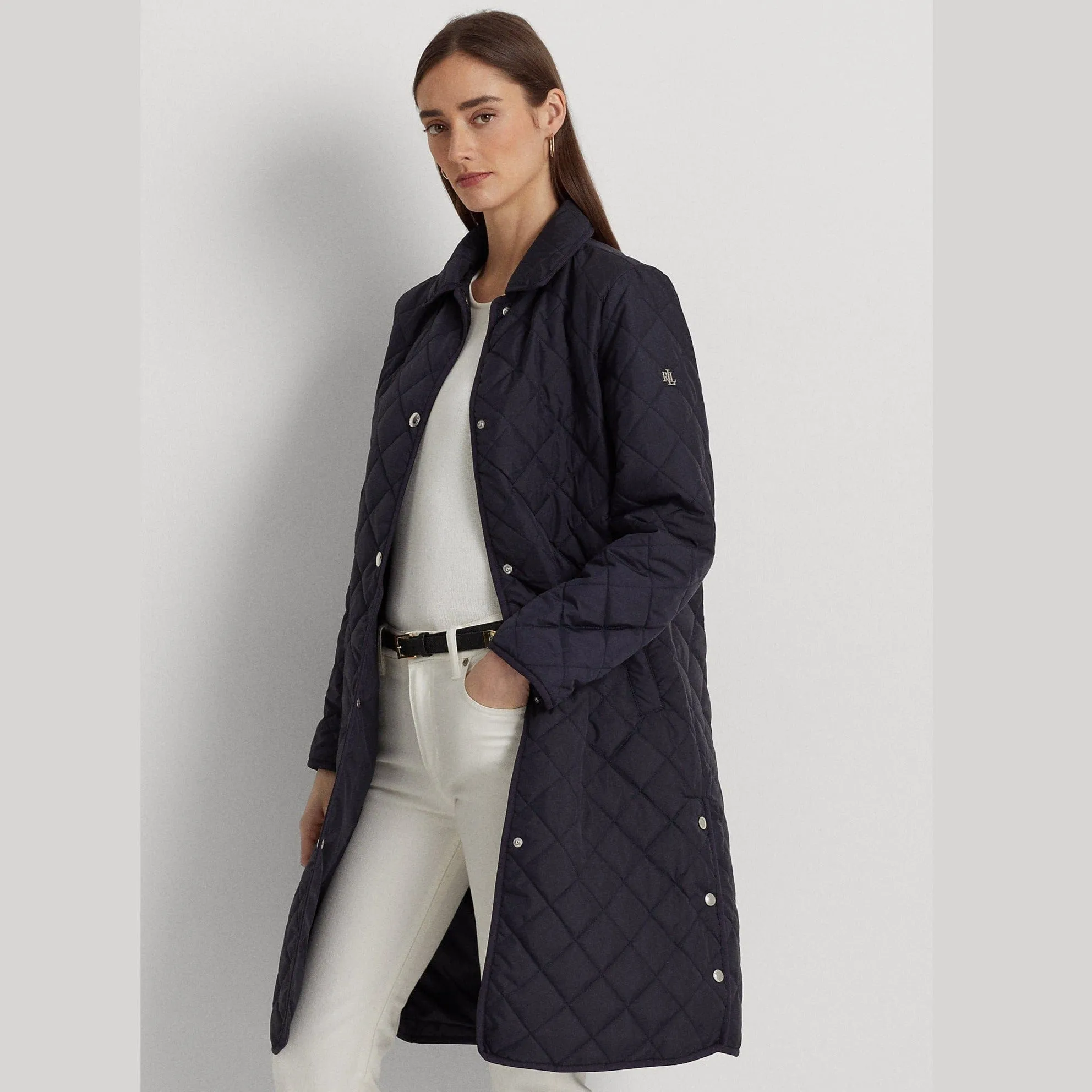 Lauren Ralph Lauren Long Quilted Jacket Dark Navy