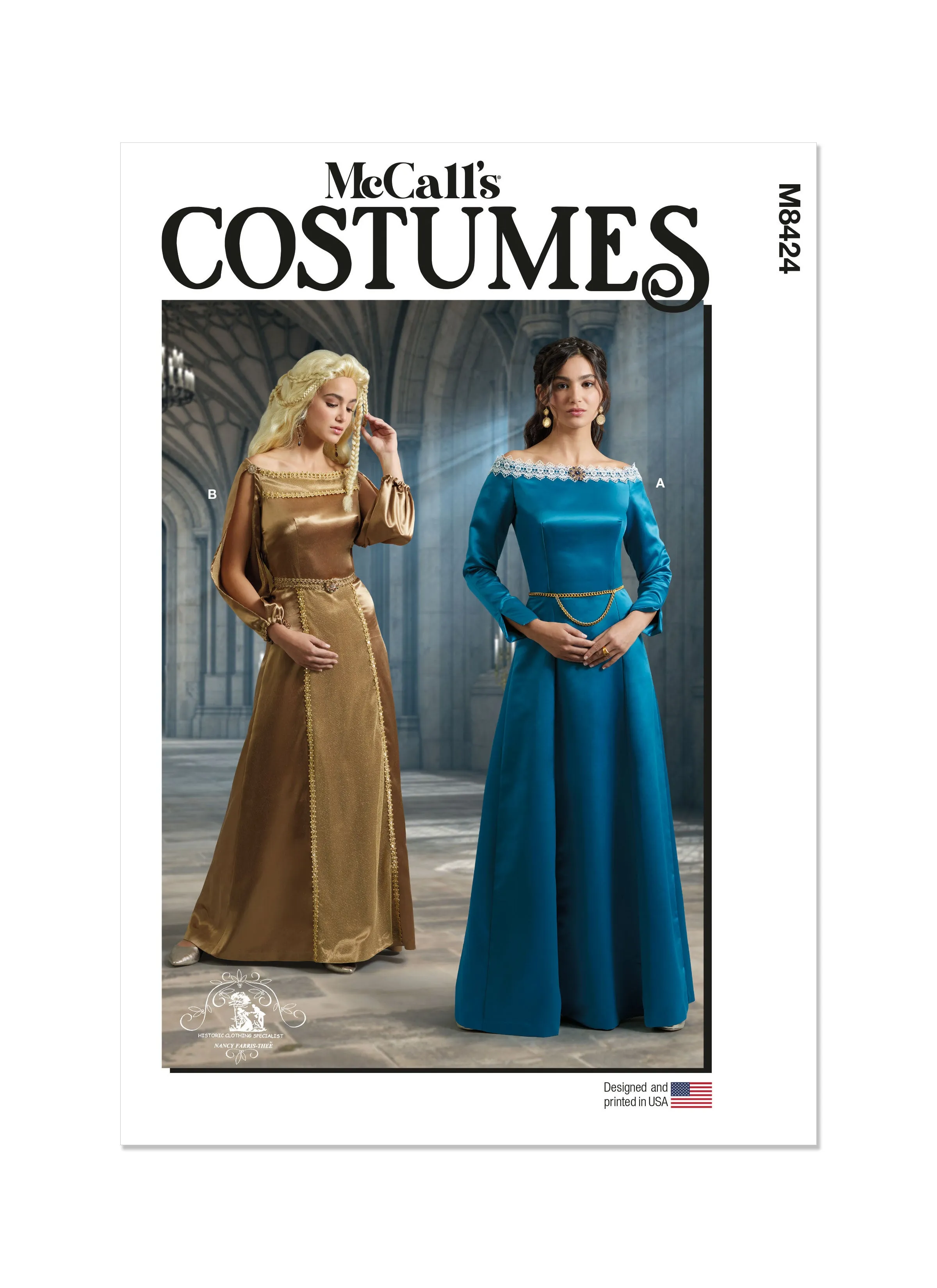 McCall's sewing pattern 8424 Medieval Dress costume