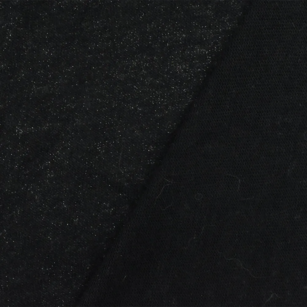 Mineral Black-Faded Silver Stretch Jersey Knit Fabric