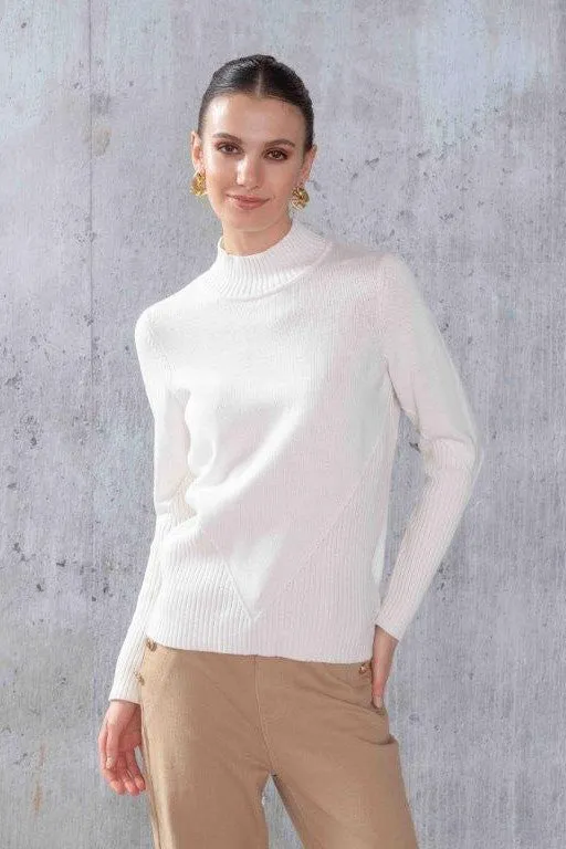 Mock Neck Cotton Pullover