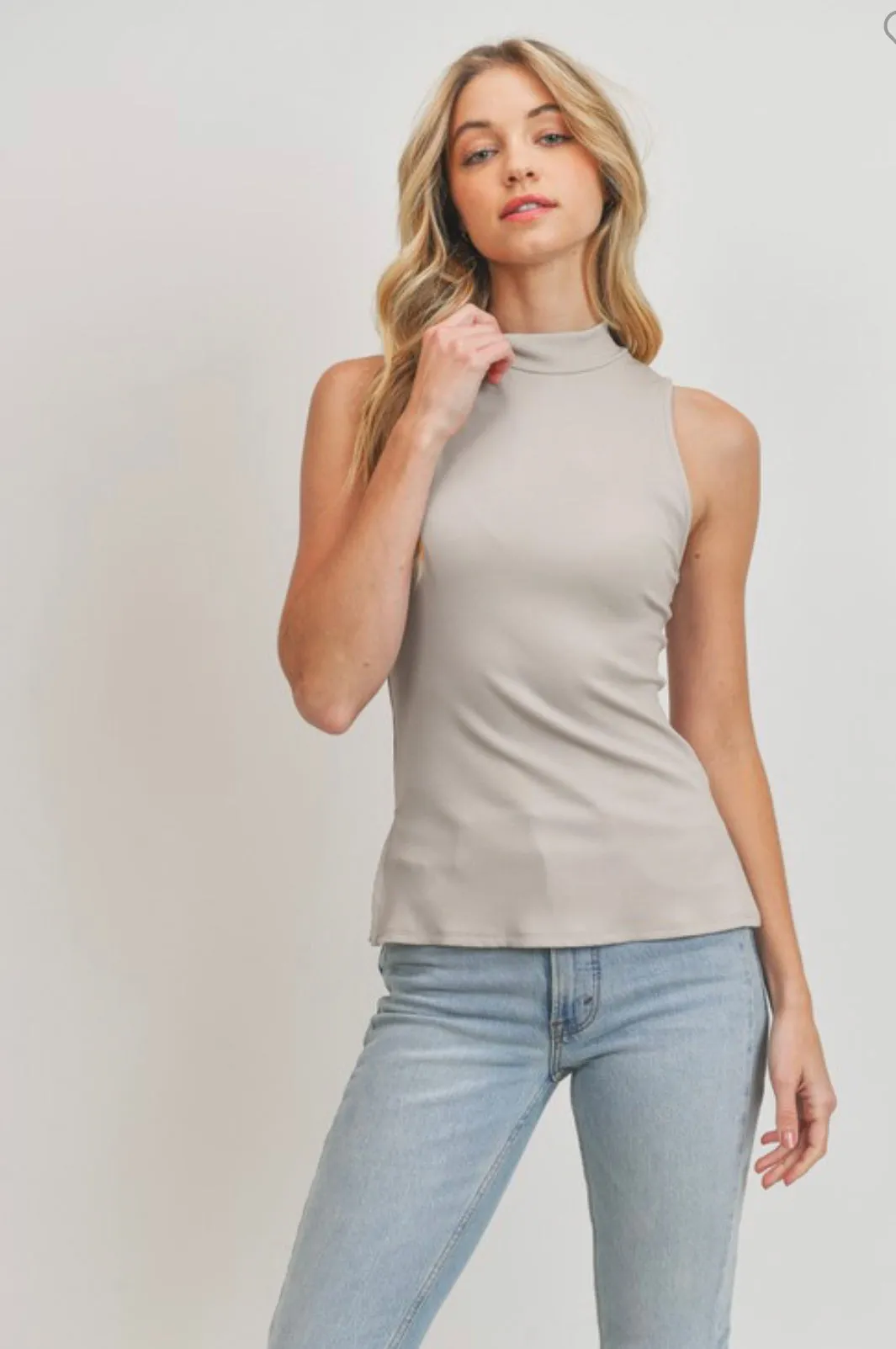 Mock Neck Ribbed