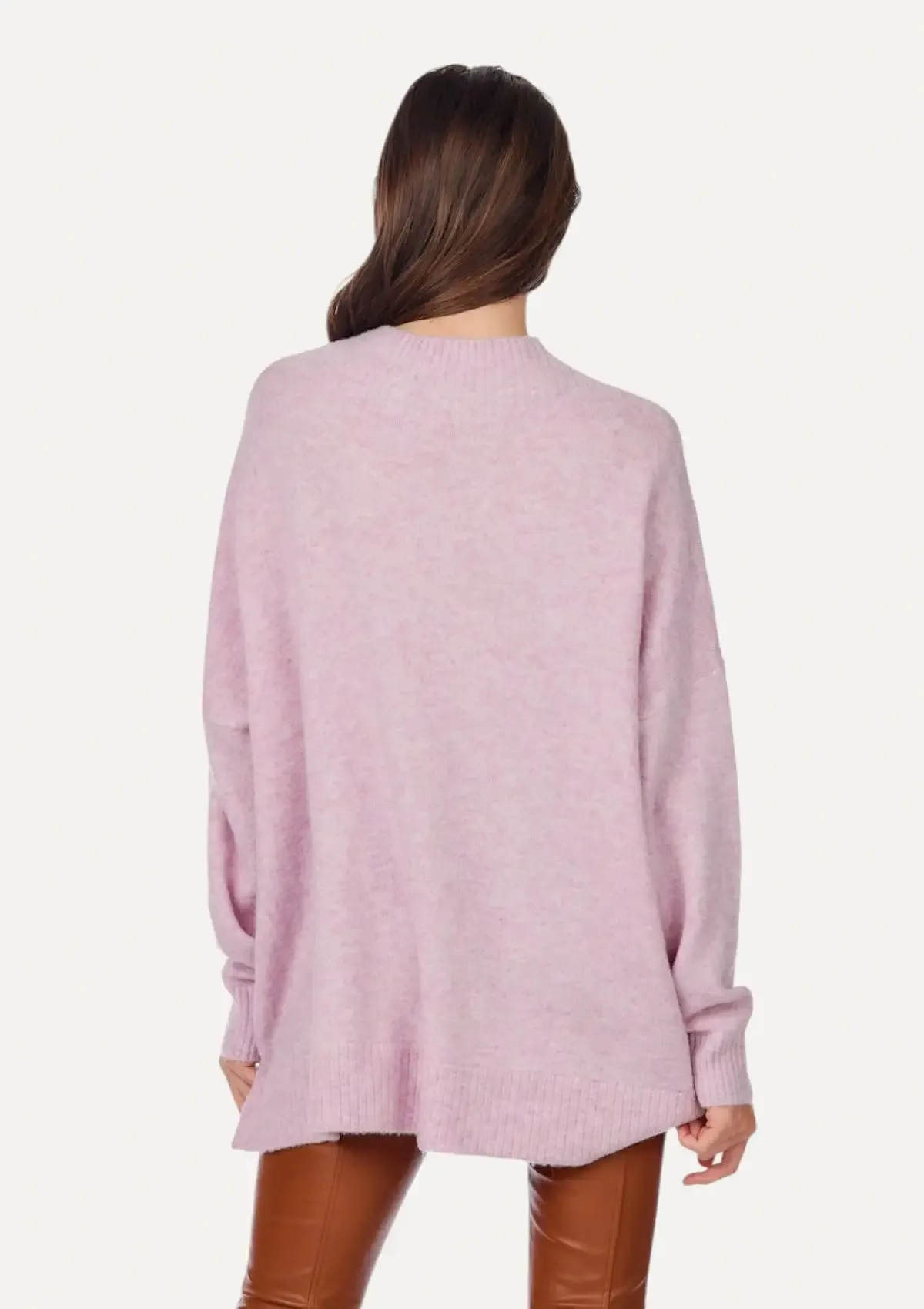 Monica Crew Neck Sweater - Purple