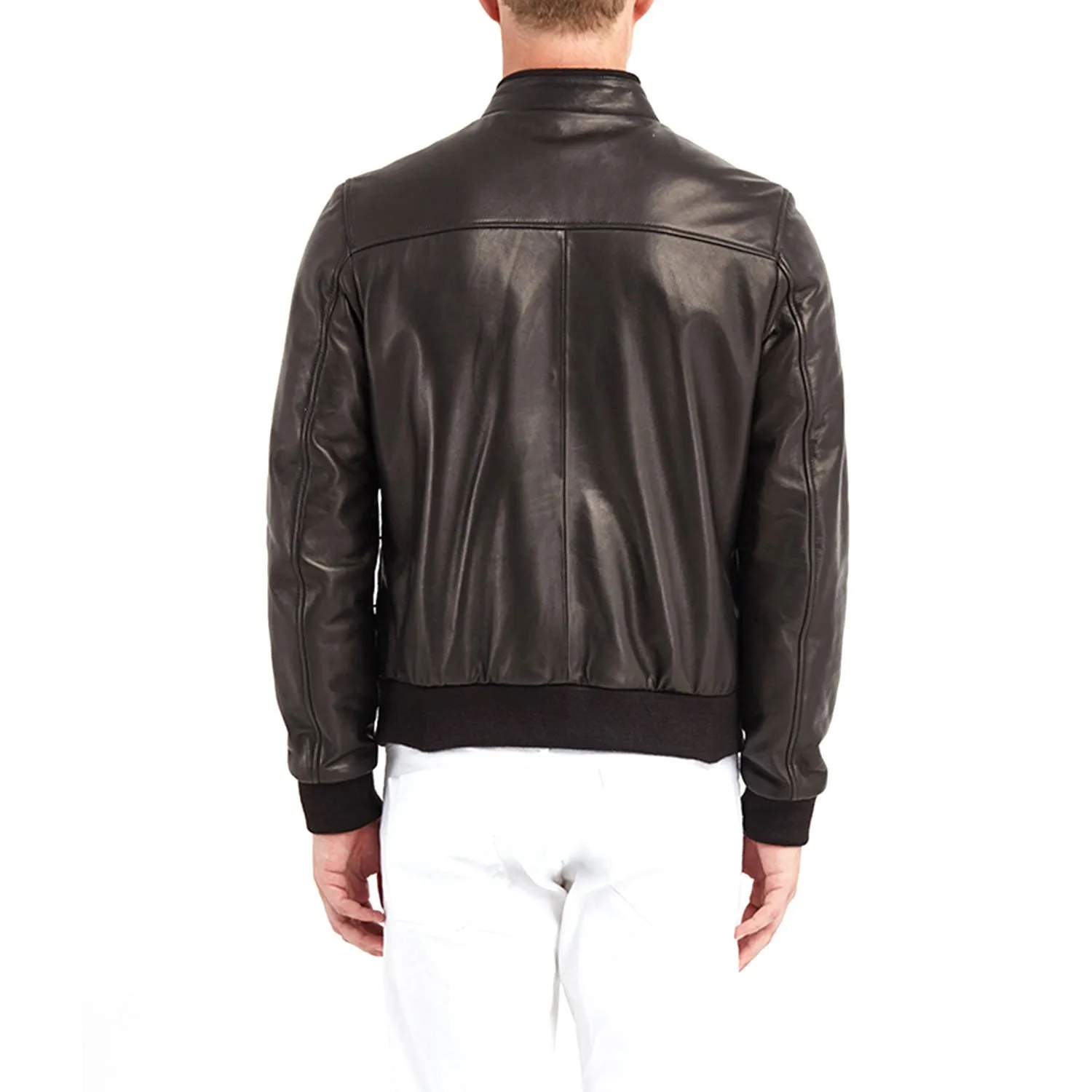 Newline Fashion Mario Blouson Leather Jacket - Black