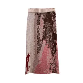 Pre Order:  Pink Midi Knit Skirt