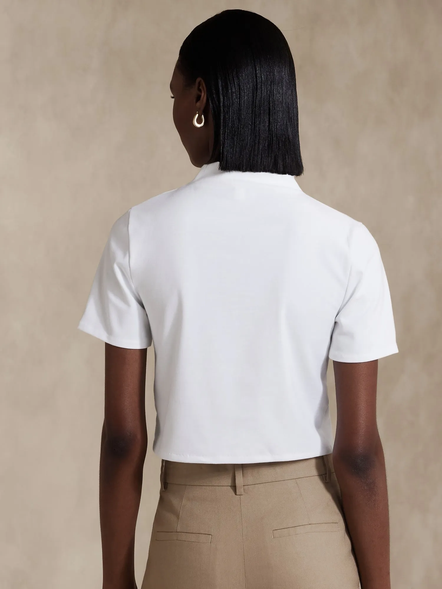 Refined Cotton Cropped Top