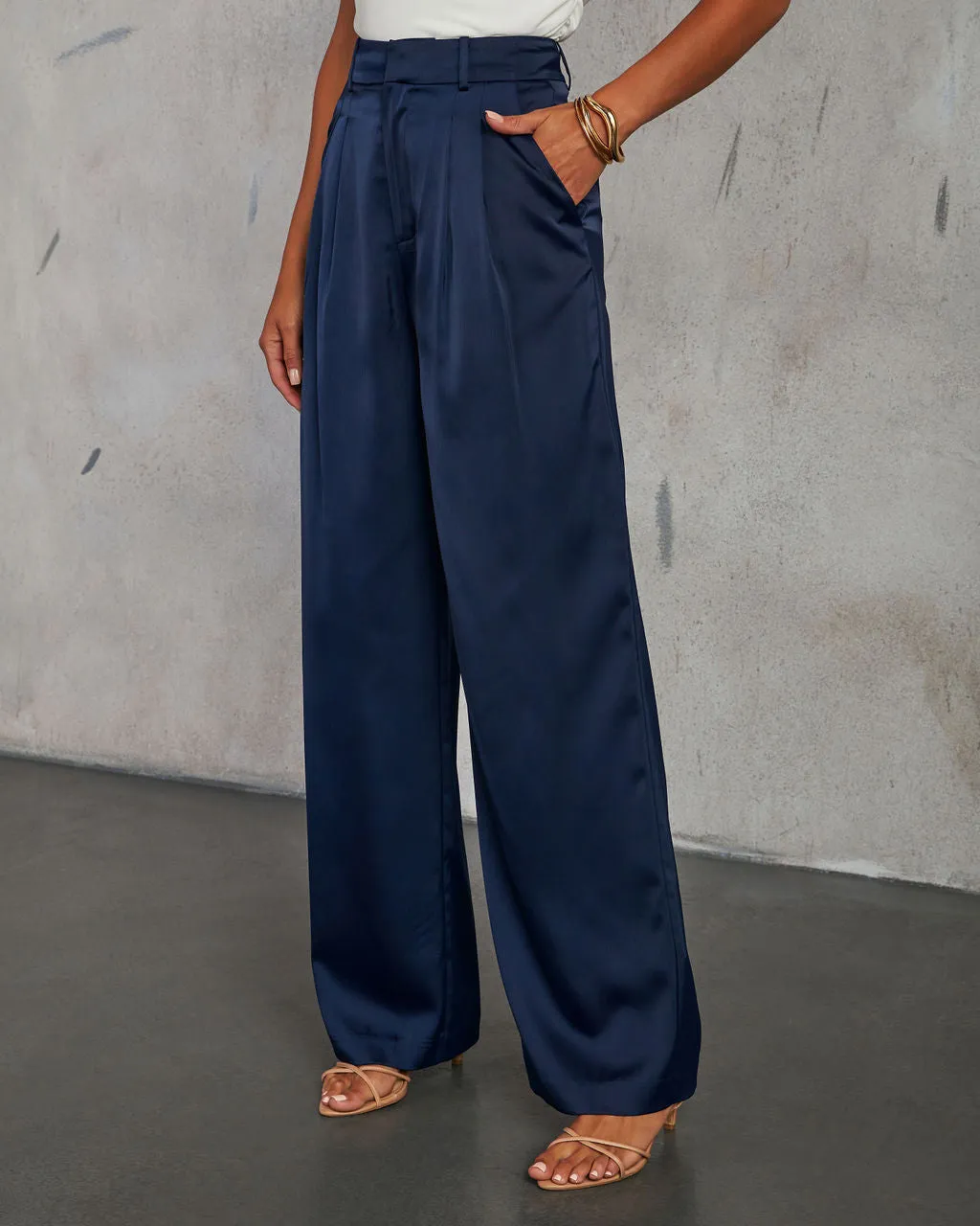 Shannell Satin Trouser Pants