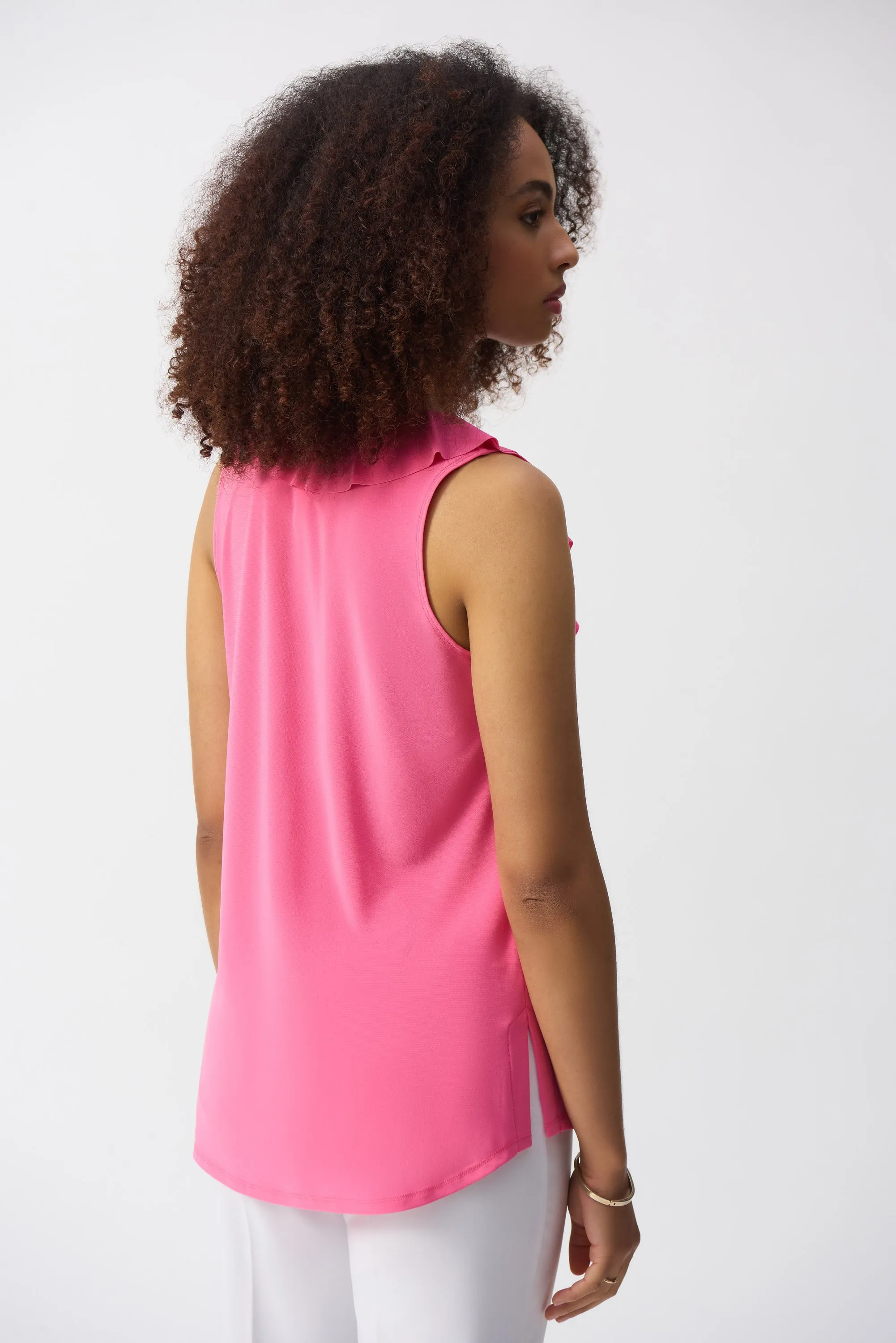 Silky Jersey Frill Sleeveless Top <span>251287<span>