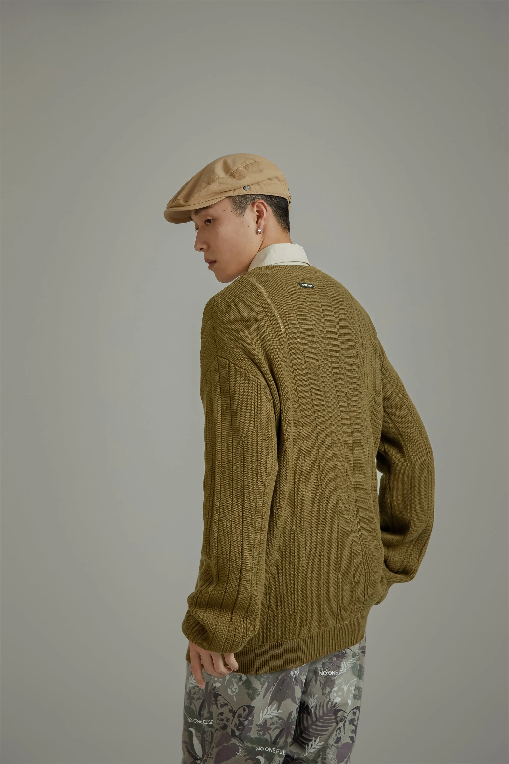 Solid Color Loosefit Knitted Sweater