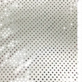 White/Silver Sequin Knit Bolt Fabric