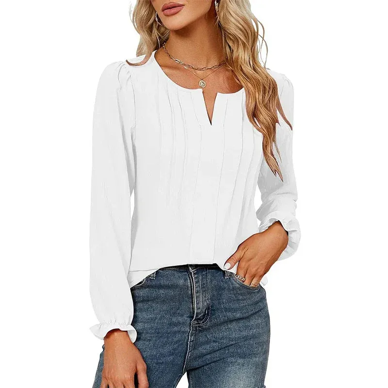 Women Summer Blouses Sleeveless Halter Collar Solid Color Blouse