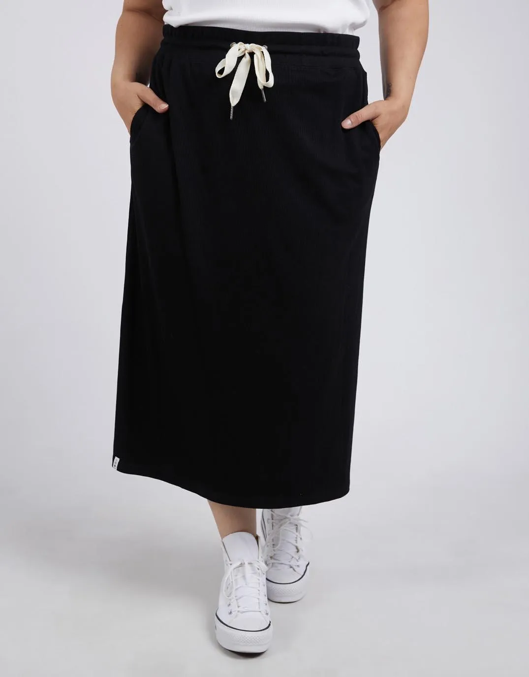 Xanthe Rib Skirt - Black