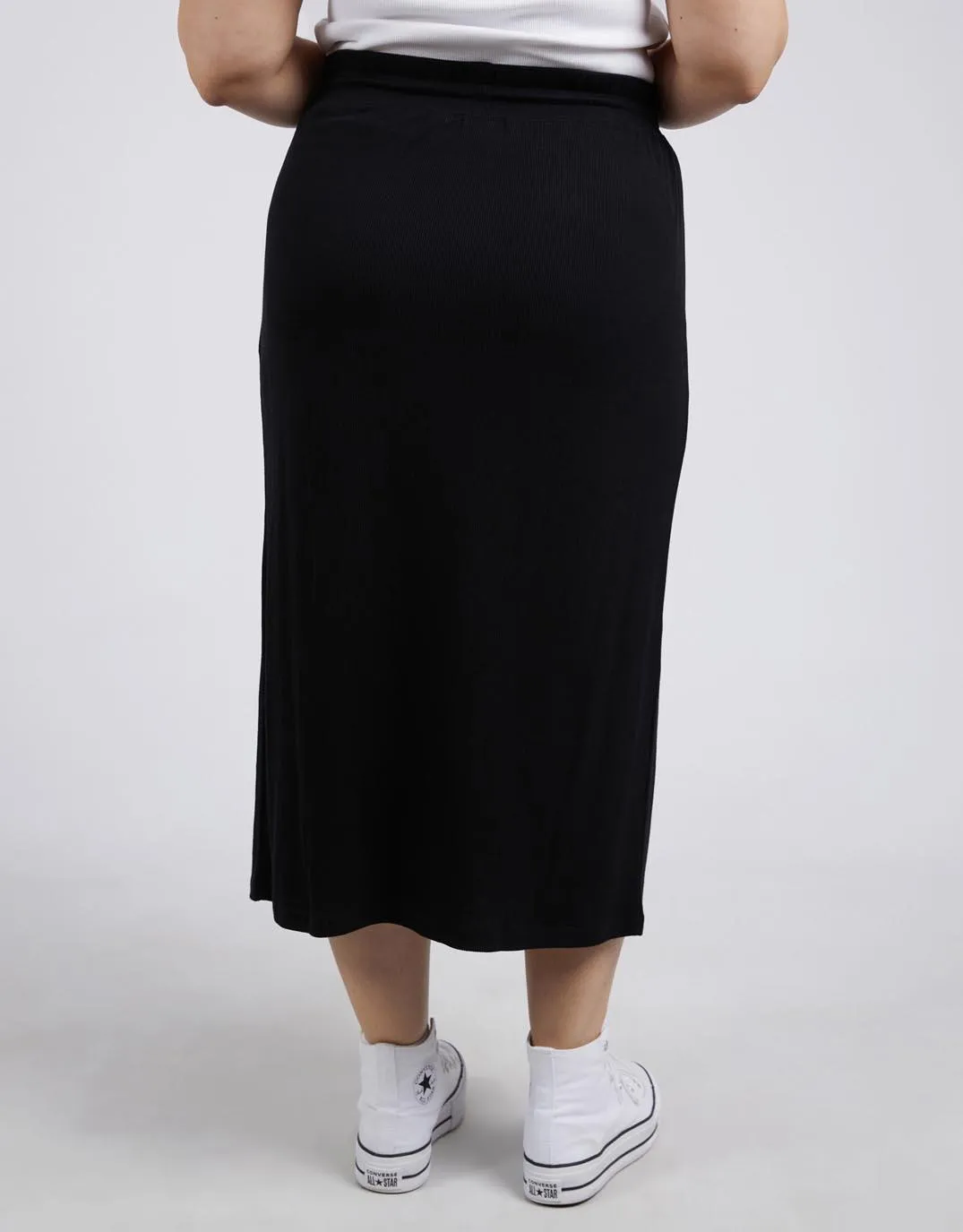 Xanthe Rib Skirt - Black