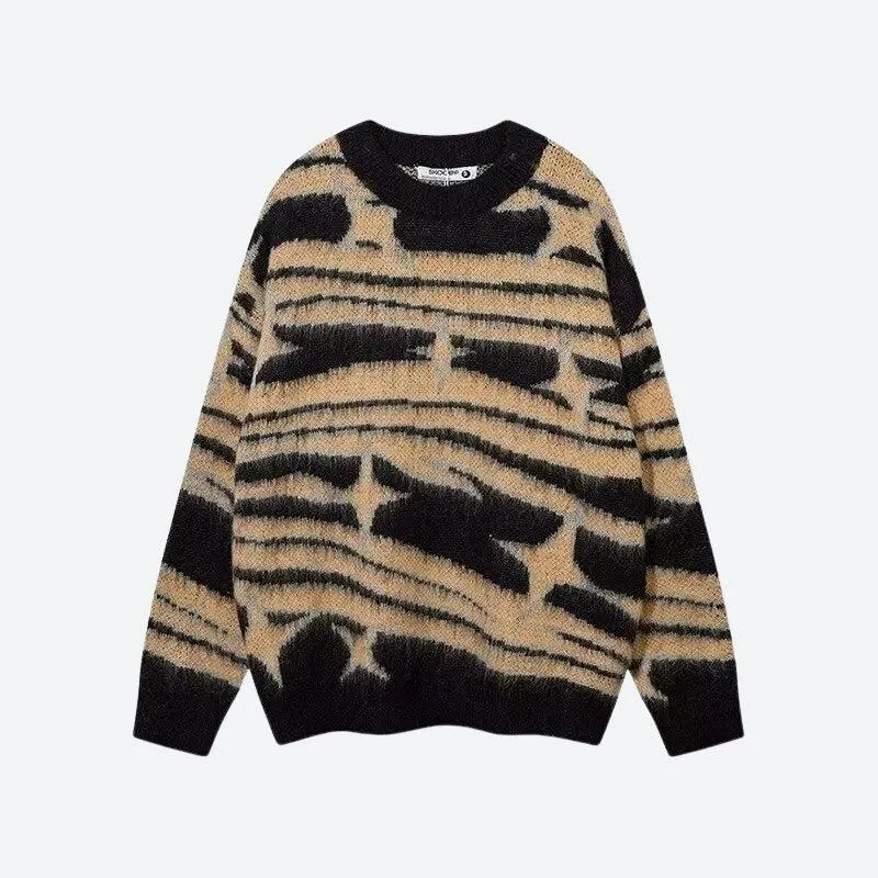 Y2K Star Fluffy Sweater